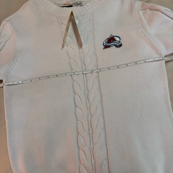NWT Colorado Avalanche Cable Knit Pullover Crewneck Sweater Size Large - Picture 6 of 11